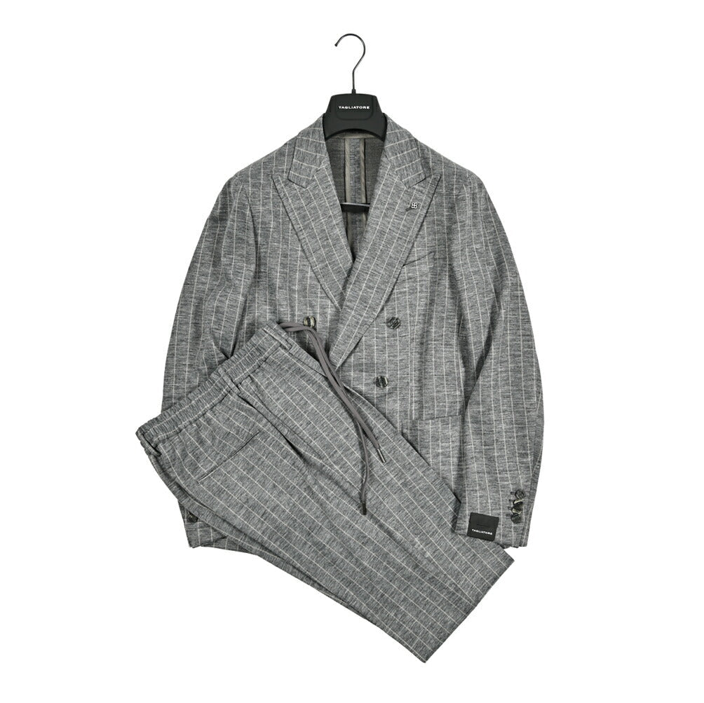 【10%OFFクーポン】TAGLIATORE DARREL ウールジャージー 6Bダブルテーラードスーツ(セットアップ) / A - DARREL20K14J｜GUARDAROBA MILANO OFFICIAL STORE
