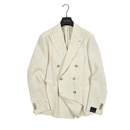 【10%OFFクーポン】TAGLIATORE DARREL ウールリネン 6Bダブルテーラードジャケット / G - DARREL20K｜GUARDAROBA MILANO OFFICIAL STORE