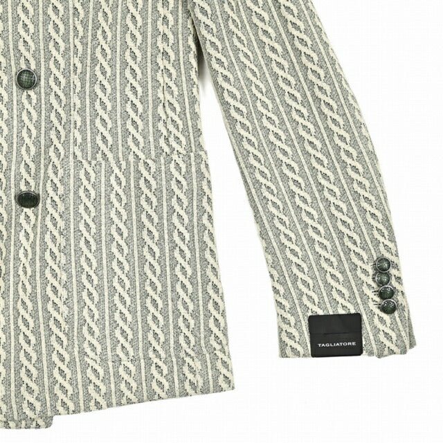 【10%OFFクーポン】TAGLIATORE DARREL ケーブル編みコットン 6Bダブルテーラードジャケット / G - DARREL20K｜GUARDAROBA MILANO OFFICIAL STORE