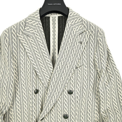 【10%OFFクーポン】TAGLIATORE DARREL ケーブル編みコットン 6Bダブルテーラードジャケット / G - DARREL20K｜GUARDAROBA MILANO OFFICIAL STORE