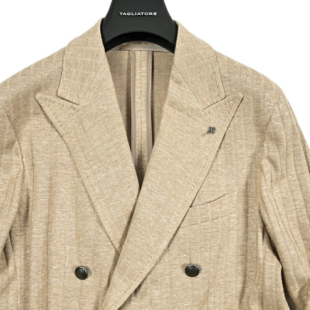 【10%OFFクーポン】TAGLIATORE DARREL リネンコットン 6Bダブルテーラードジャケット / G - DARREL20KJ｜GUARDAROBA MILANO OFFICIAL STORE