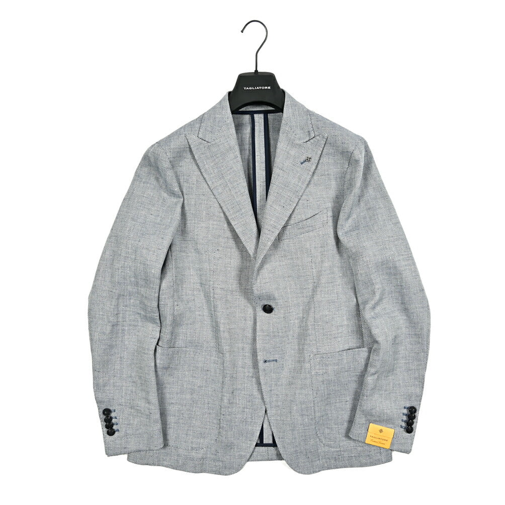 【10%OFFクーポン】TAGLIATORE DERRICK リネンコットン 2Bシングルテーラードジャケット / G - DERRICK26K｜GUARDAROBA MILANO OFFICIAL STORE
