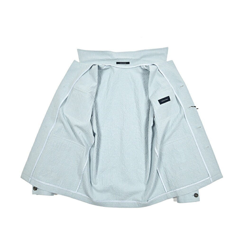【10%OFFクーポン】TAGLIATORE ストレッチコットンシアサッカー オープンカラーサファリシャツ / G - TEMPEST｜GUARDAROBA MILANO OFFICIAL STORE