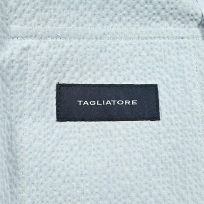 【10%OFFクーポン】TAGLIATORE ストレッチコットンシアサッカー オープンカラーサファリシャツ / G - TEMPEST｜GUARDAROBA MILANO OFFICIAL STORE