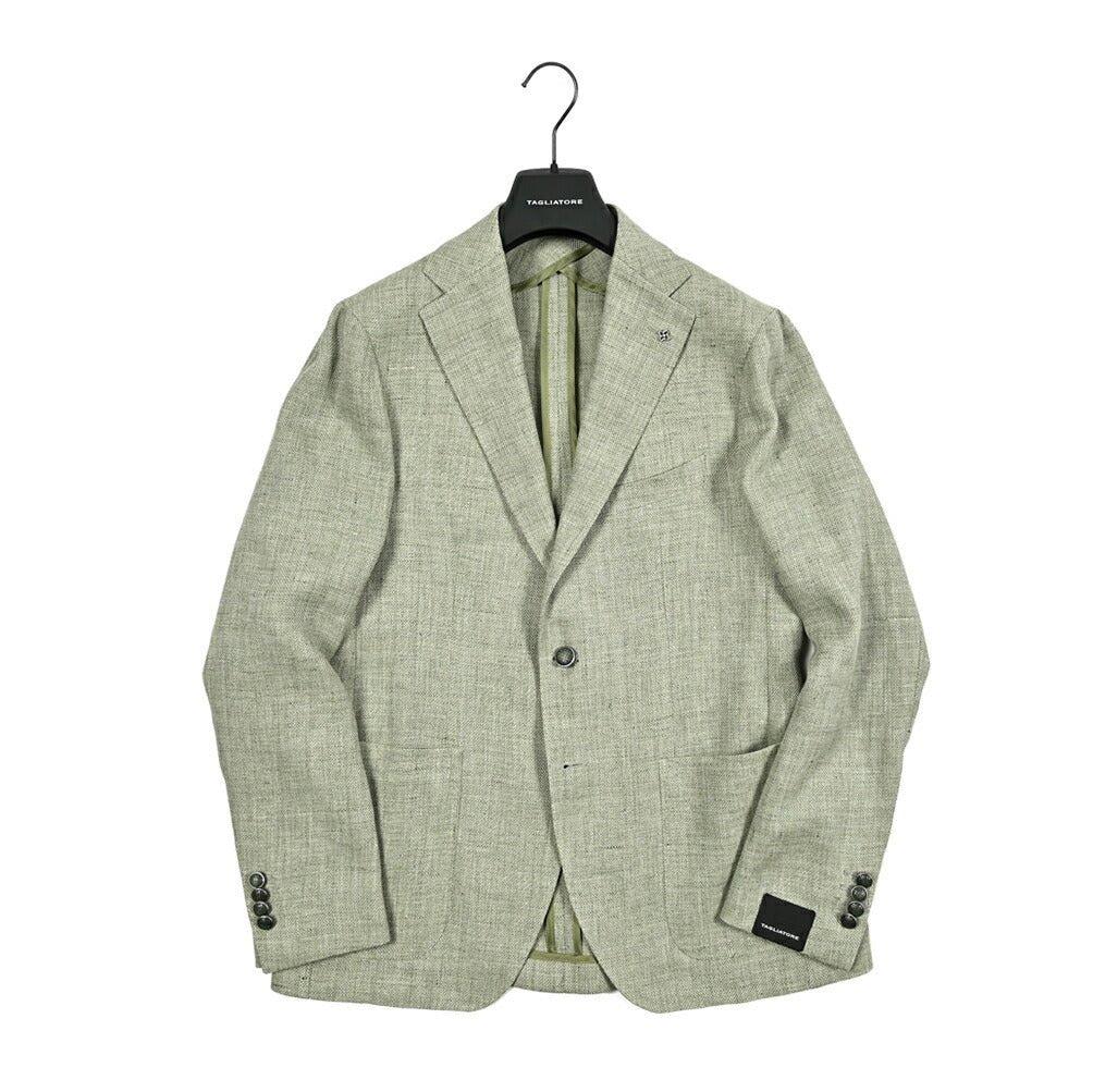 【10%OFFクーポン】TAGLIATORE MONTECARLO リネンウール 2Bシングルテーラードジャケット / 1SMC22K｜GUARDAROBA MILANO OFFICIAL STORE