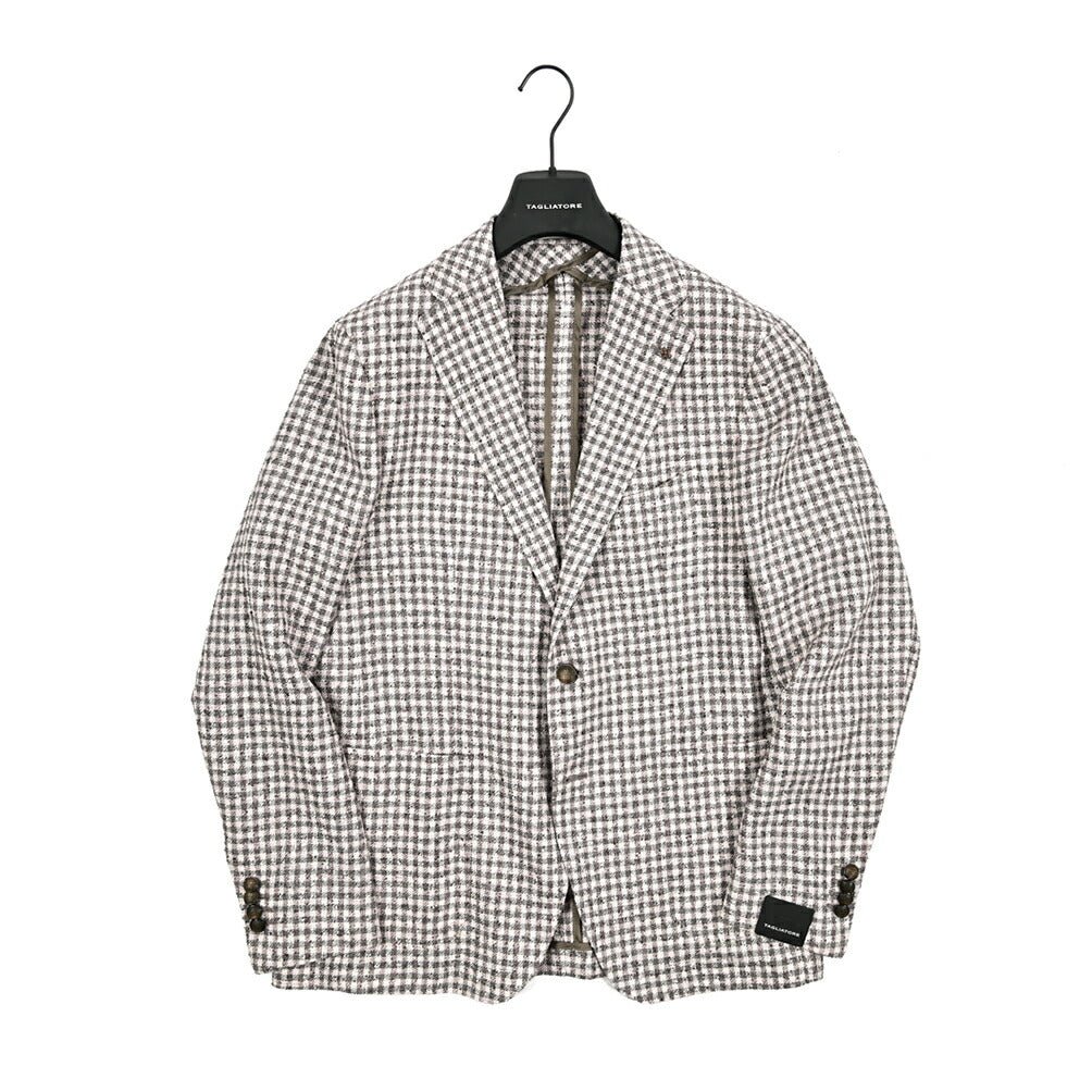 【10%OFFクーポン】TAGLIATORE MONTECARLO リネンコットン 2Bシングルテーラードジャケット / 1SMC22K｜GUARDAROBA MILANO OFFICIAL STORE