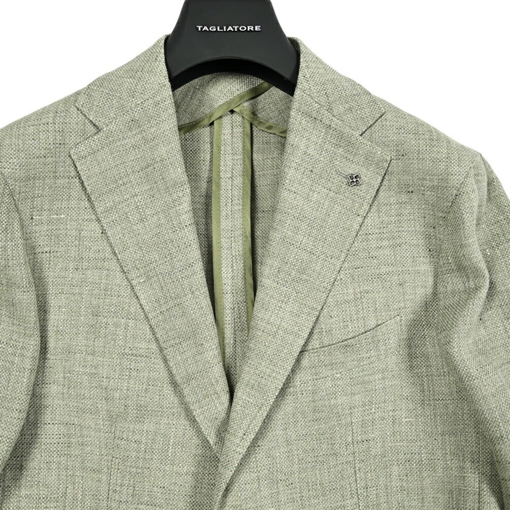【10%OFFクーポン】TAGLIATORE MONTECARLO リネンウール 2Bシングルテーラードジャケット / 1SMC22K｜GUARDAROBA MILANO OFFICIAL STORE