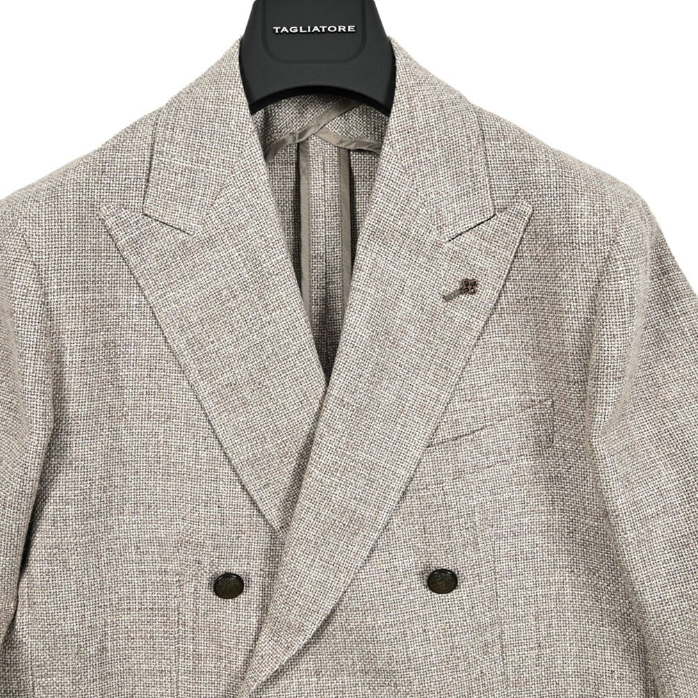 【10%OFFクーポン】TAGLIATORE MONTECARLO シルクリネンコットンナイロン 6Bダブルテーラードジャケット / 1SMC20K｜GUARDAROBA MILANO OFFICIAL STORE