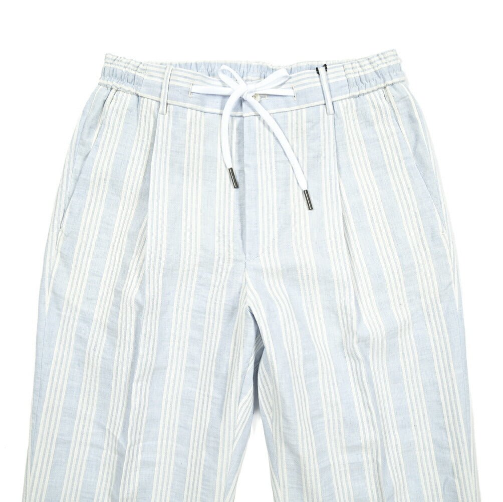 【10%OFFクーポン】TAGLIATORE ストレッチレーヨンリネン ワンタックドローコードスラックス / P - CLAPTON11 / Exclusive Garment｜GUARDAROBA MILANO OFFICIAL STORE