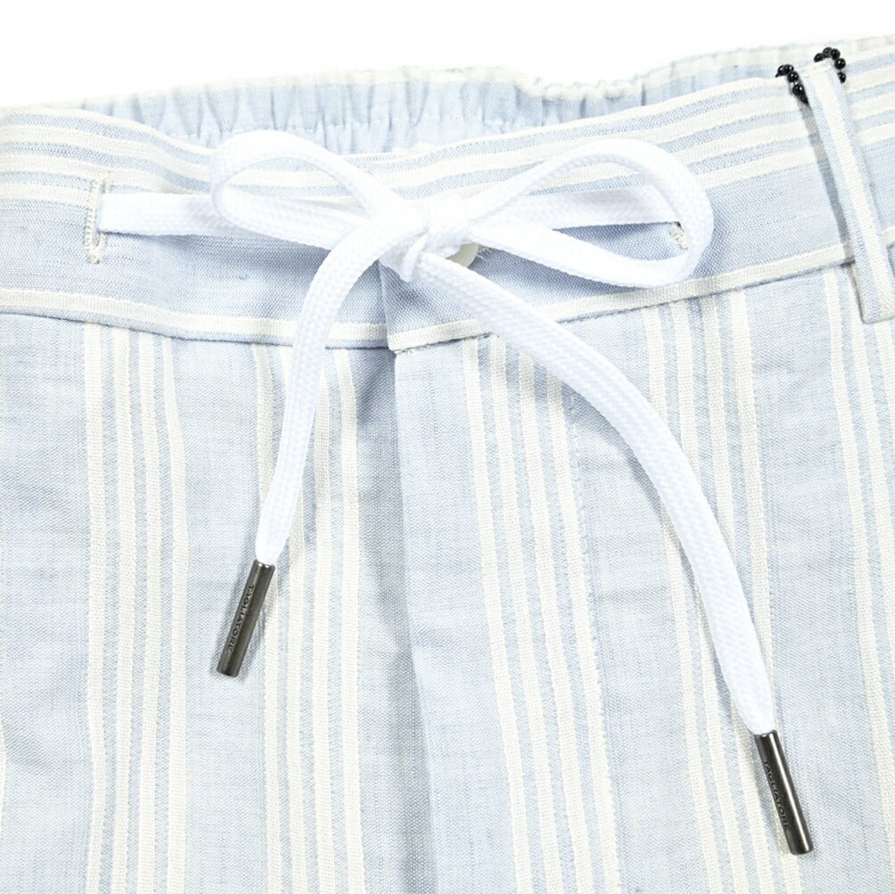 【10%OFFクーポン】TAGLIATORE ストレッチレーヨンリネン ワンタックドローコードスラックス / P - CLAPTON11 / Exclusive Garment｜GUARDAROBA MILANO OFFICIAL STORE