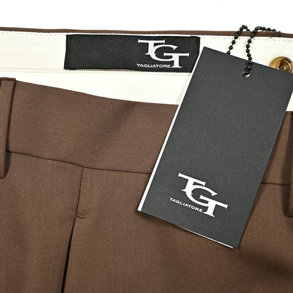 【10%OFFクーポン】TAGLIATORE ポリエステルビスコース ノータックワイドスラックス / P - NAT04｜GUARDAROBA MILANO OFFICIAL STORE