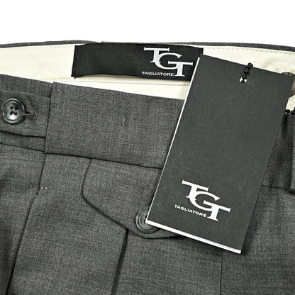 【10%OFFクーポン】TAGLIATORE ストレッチウール ツータックベルトレススラックス / P - PAVEL24｜GUARDAROBA MILANO OFFICIAL STORE