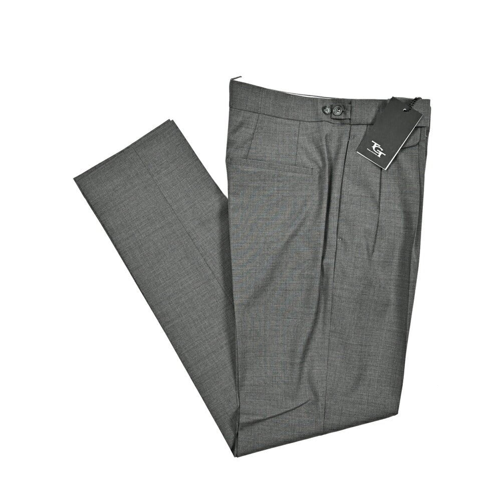 【10%OFFクーポン】TAGLIATORE ストレッチウール ツータックベルトレススラックス / P - PAVEL24｜GUARDAROBA MILANO OFFICIAL STORE