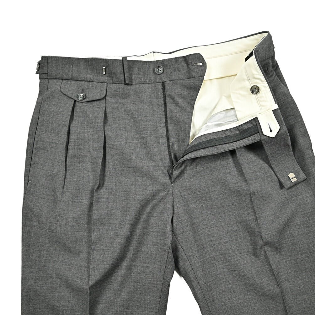 【10%OFFクーポン】TAGLIATORE ストレッチウール ツータックベルトレススラックス / P - PAVEL24｜GUARDAROBA MILANO OFFICIAL STORE