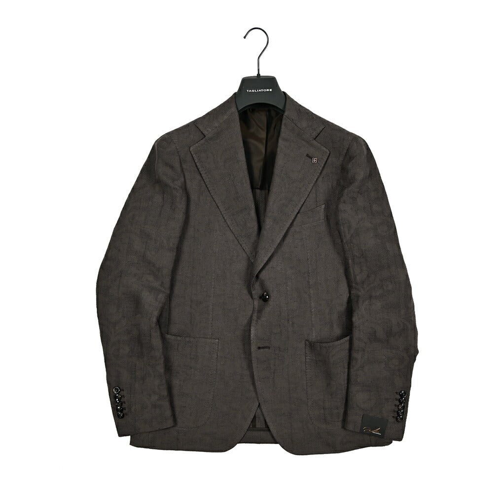 【10%OFFクーポン】TAGLIATORE PINO LERARIO リネンコットン 2Bシングルテーラードジャケット / G - PL22K｜GUARDAROBA MILANO OFFICIAL STORE