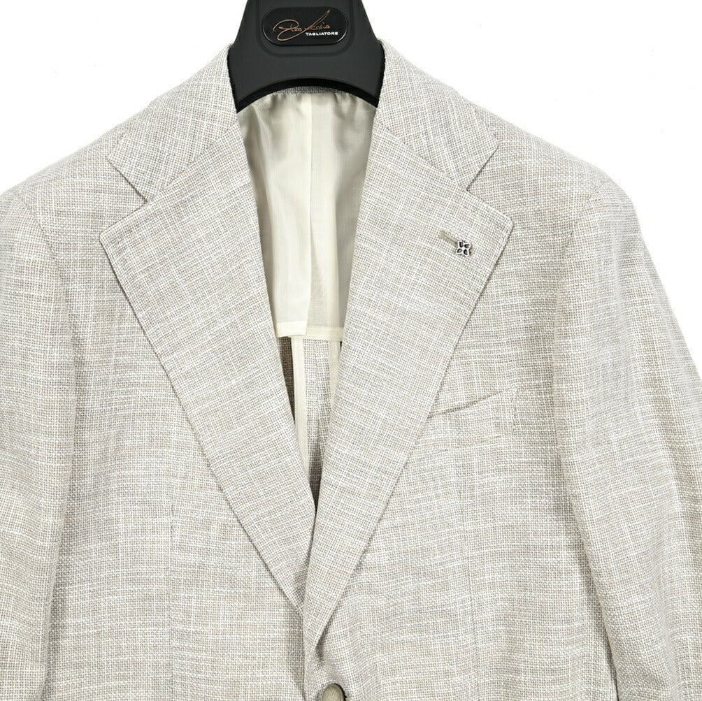 【10%OFFクーポン】TAGLIATORE PINO LERARIO ウールシルクコットン 2Bシングルワイドラペルテーラードジャケット / G - PL22K / Exclusive Garment｜GUARDAROBA MILANO OFFICIAL STORE