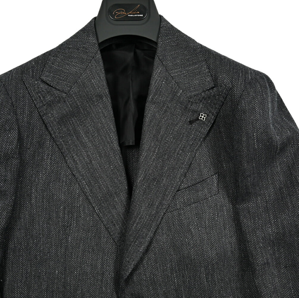 【10%OFFクーポン】TAGLIATORE PINO LERARIO リネンウール 2Bシングルテーラードジャケット / G - PL26K｜GUARDAROBA MILANO OFFICIAL STORE