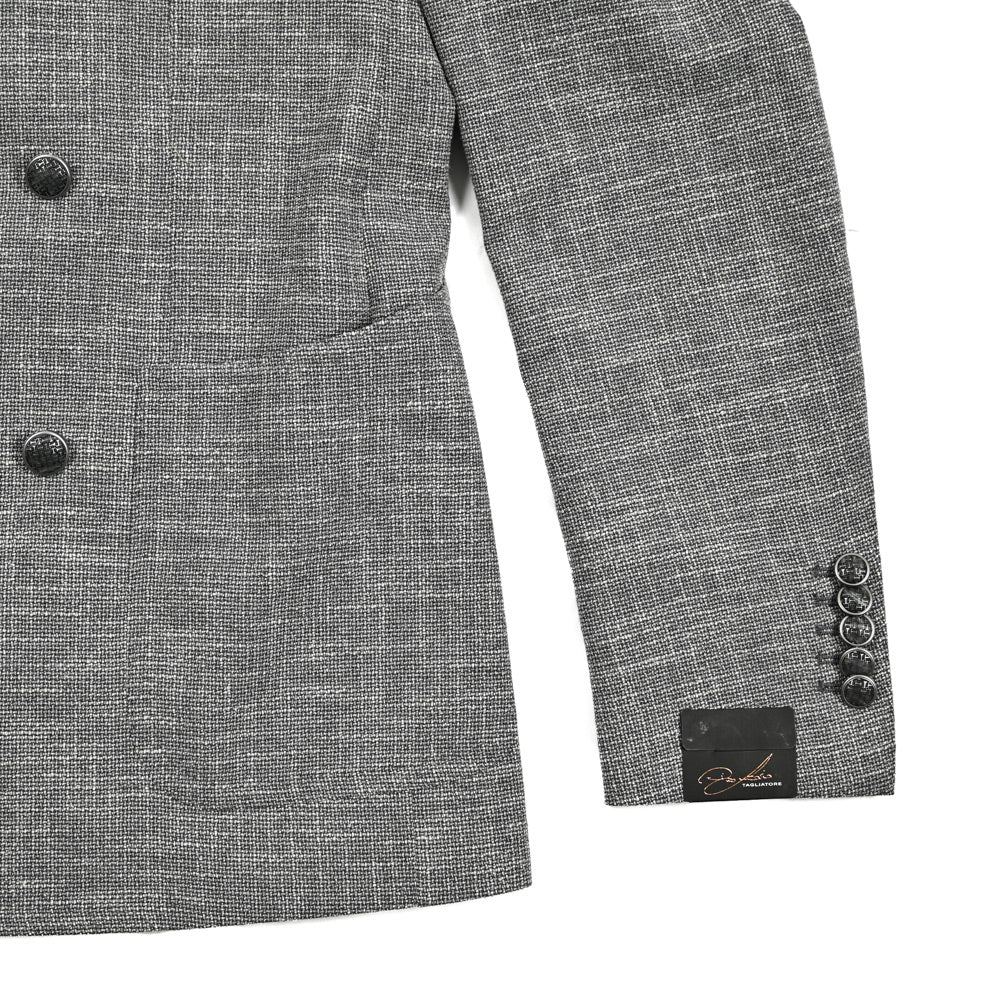 【10%OFFクーポン】TAGLIATORE PINO LERARIO ウールシルクコットン 6Bダブルワイドラペルテーラードジャケット / G - PL20K｜GUARDAROBA MILANO OFFICIAL STORE