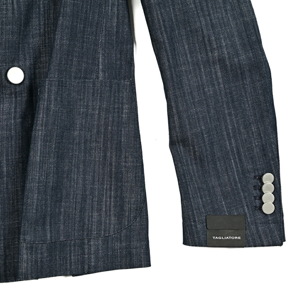 25SS TAGLIATORE WINDSOR ストレッチデニム 4Bダブルテーラードジャケット / G - WINDSOR2DK｜416230｜GUARDAROBA MILANO OFFICIAL STORE