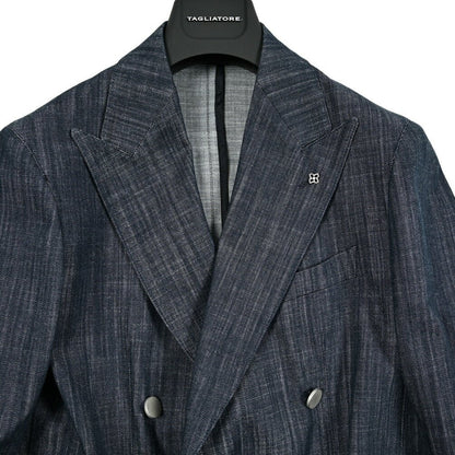 25SS TAGLIATORE WINDSOR ストレッチデニム 4Bダブルテーラードジャケット / G - WINDSOR2DK｜416230｜GUARDAROBA MILANO OFFICIAL STORE