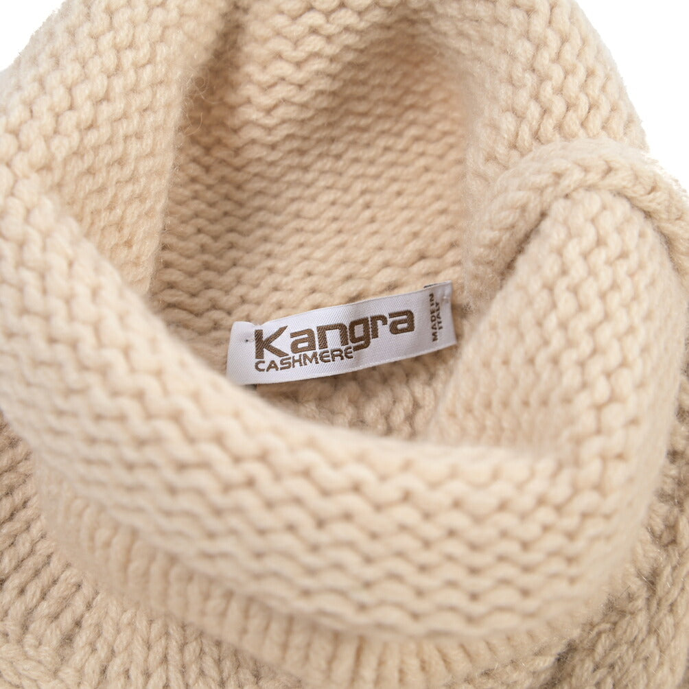Kangra カシミヤ混ヴァージンウール タートルネックケーブル編みニットワンピース / キッズ