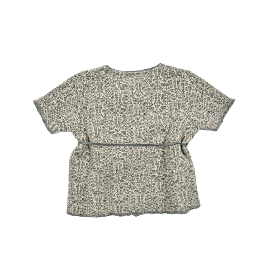 Kangra メリノウール100% レース刺繍ニットカーディガン / キッズ