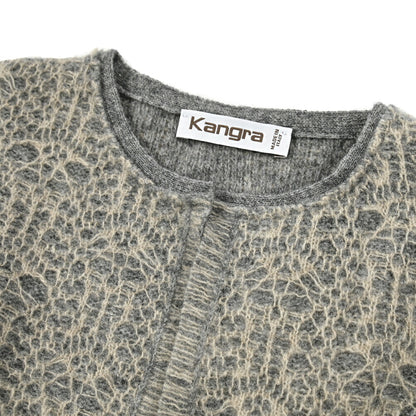 Kangra メリノウール100% レース刺繍ニットカーディガン / キッズ