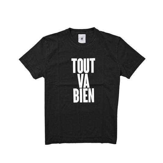 SALE｜PT TORINO コットン100% クルーネック半袖レタリングTシャツ