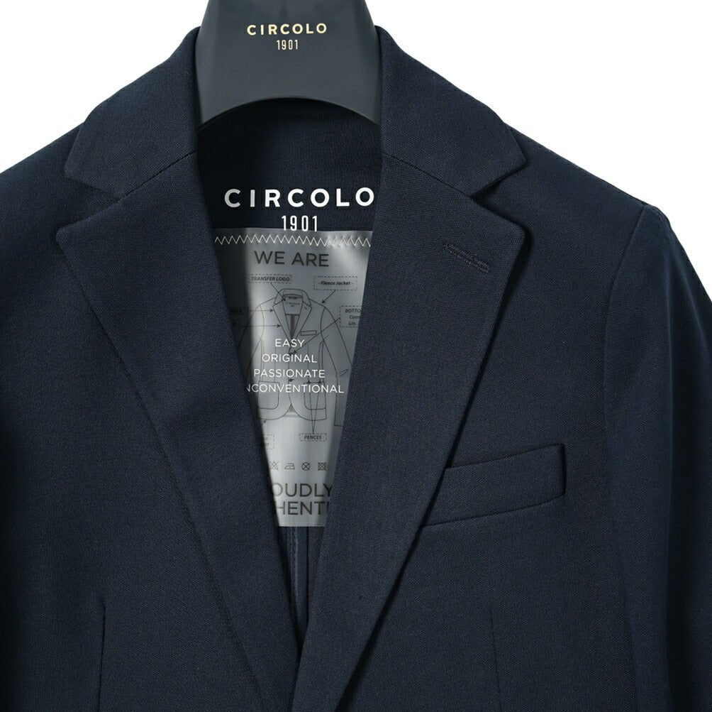 24SS CIRCOLO 1901 ストレッチコットンジャージー 2Bシングルテーラードジャケット