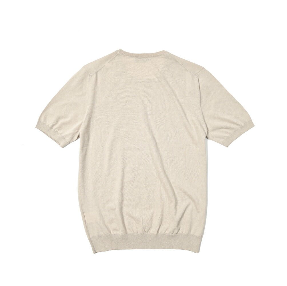 24SS GRAN SASSO コットン100% クルーネックハイゲージニットTシャツ｜GUARDAROBA MILANO OFFICIAL STORE