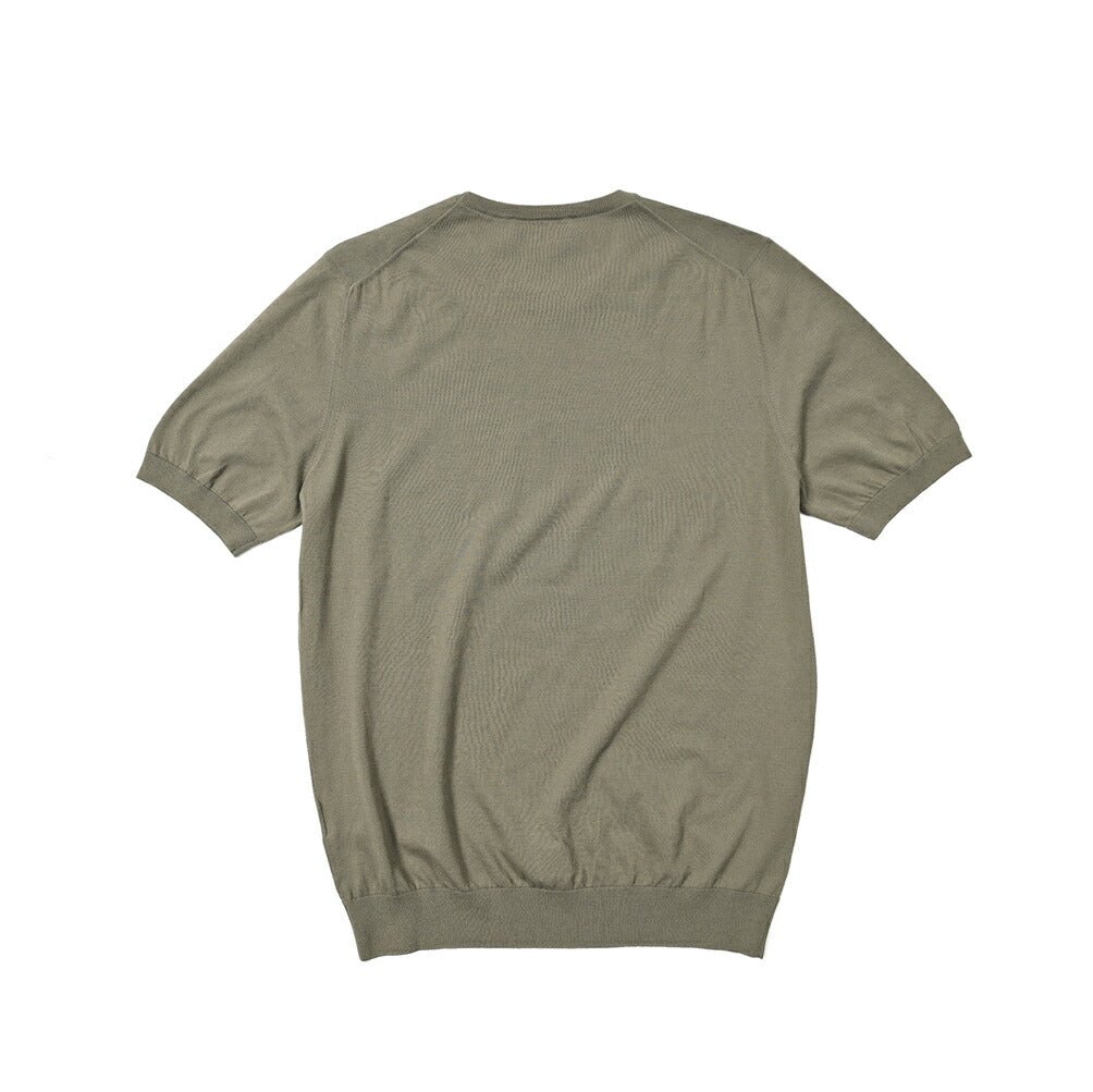 SALE｜GRAN SASSO コットン100% クルーネックハイゲージニットTシャツ