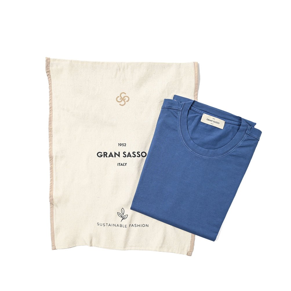 24SS GRAN SASSO VINTAGE オーガニックコットン100% クルーネック半袖Tシャツ｜GUARDAROBA MILANO OFFICIAL STORE