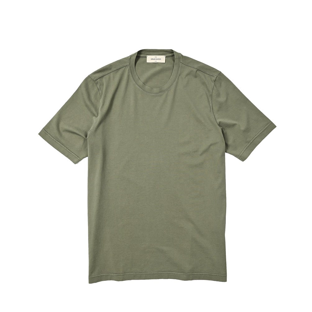 24SS GRAN SASSO VINTAGE オーガニックコットン100% クルーネック半袖Tシャツ｜GUARDAROBA MILANO OFFICIAL STORE