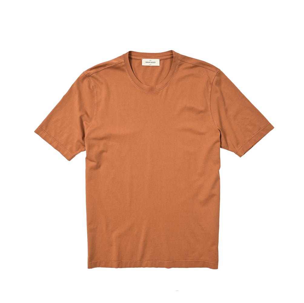 24SS GRAN SASSO VINTAGE オーガニックコットン100% クルーネック半袖Tシャツ｜GUARDAROBA MILANO OFFICIAL STORE