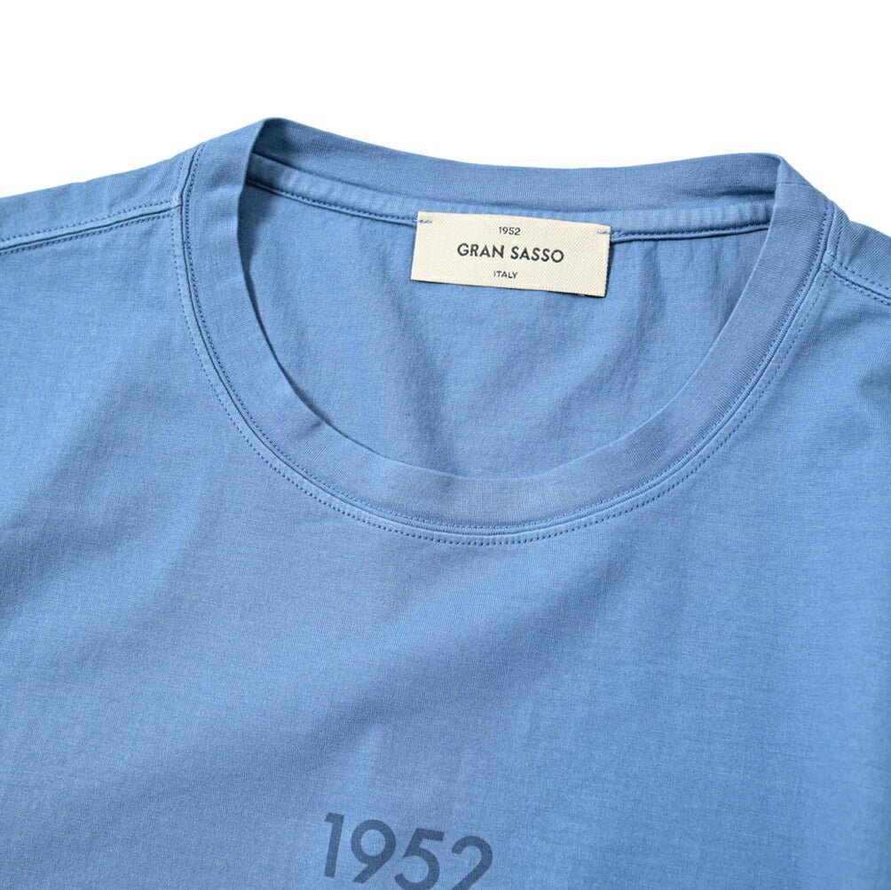 24SS GRAN SASSO VINTAGE オーガニックコットン100% クルーネック半袖Tシャツ｜GUARDAROBA MILANO OFFICIAL STORE