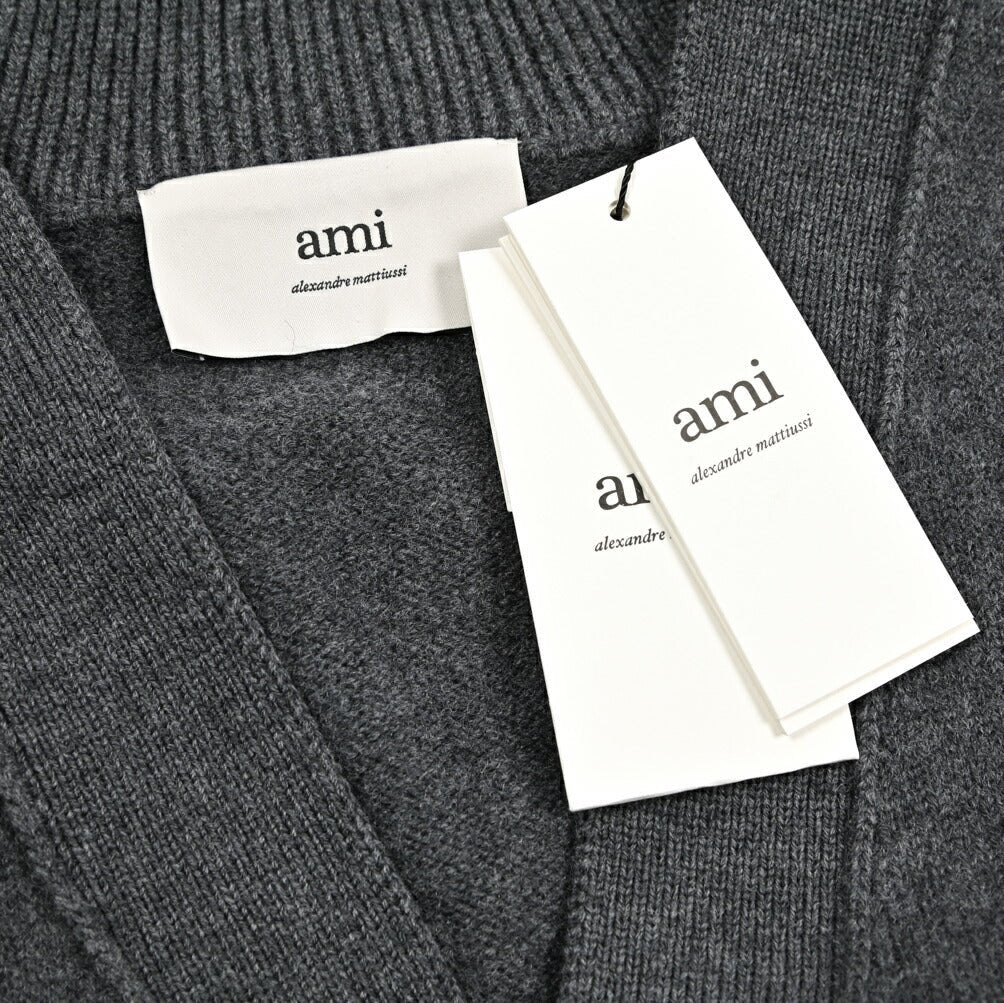 25 - 26AW AMI PARIS ヴァージンウール100% ワンポイントロゴニットカーディガン｜426513 - S｜GUARDAROBA MILANO OFFICIAL STORE