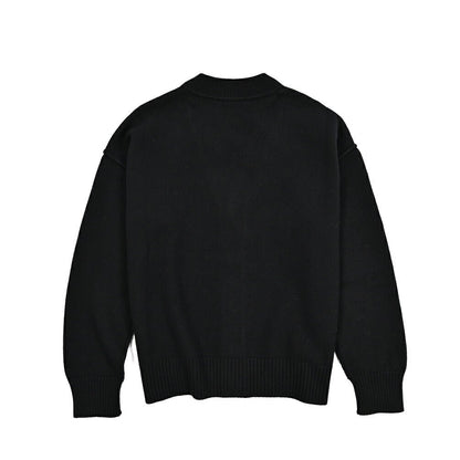 25 - 26AW AMI PARIS ヴァージンウール100% ワンポイントロゴニットカーディガン｜426518｜GUARDAROBA MILANO OFFICIAL STORE