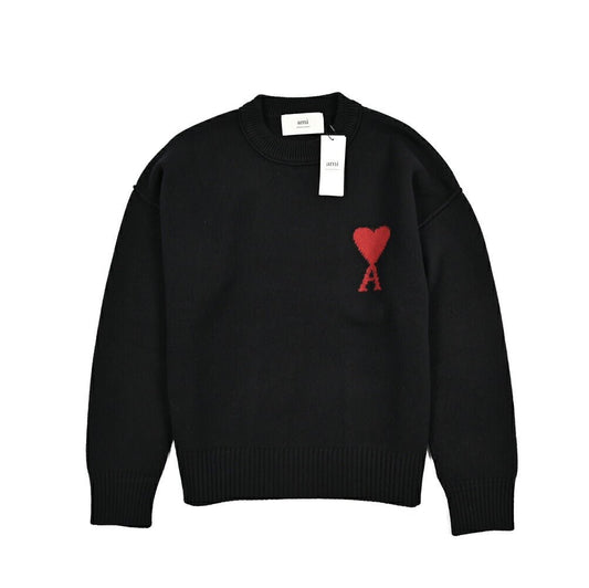 25 - 26AW AMI PARIS ヴァージンウール100% ワンポイントロゴニットセーター｜426519 - S｜GUARDAROBA MILANO OFFICIAL STORE