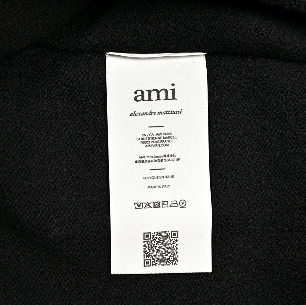 25 - 26AW AMI PARIS ヴァージンウール100% ワンポイントロゴタートルネックニットセーター｜426526 - S｜GUARDAROBA MILANO OFFICIAL STORE