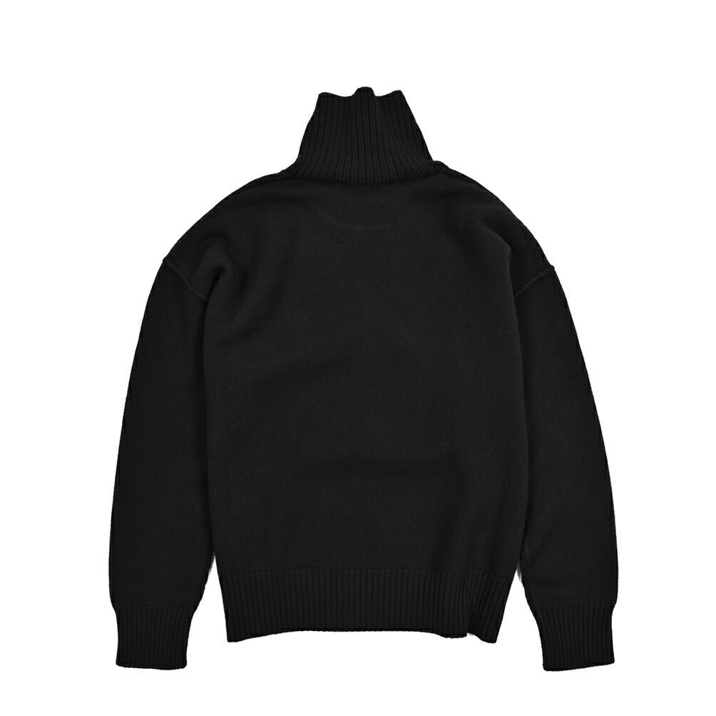 25 - 26AW AMI PARIS ヴァージンウール100% ワンポイントロゴタートルネックニットセーター｜426526 - S｜GUARDAROBA MILANO OFFICIAL STORE