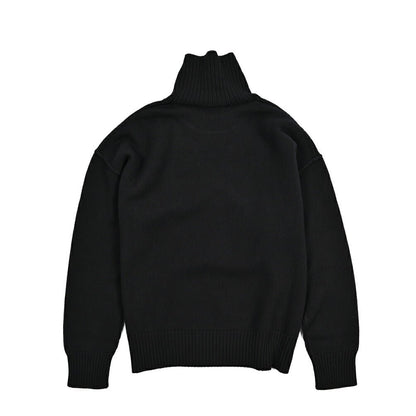 25 - 26AW AMI PARIS ヴァージンウール100% ワンポイントロゴタートルネックニットセーター｜426526 - S｜GUARDAROBA MILANO OFFICIAL STORE