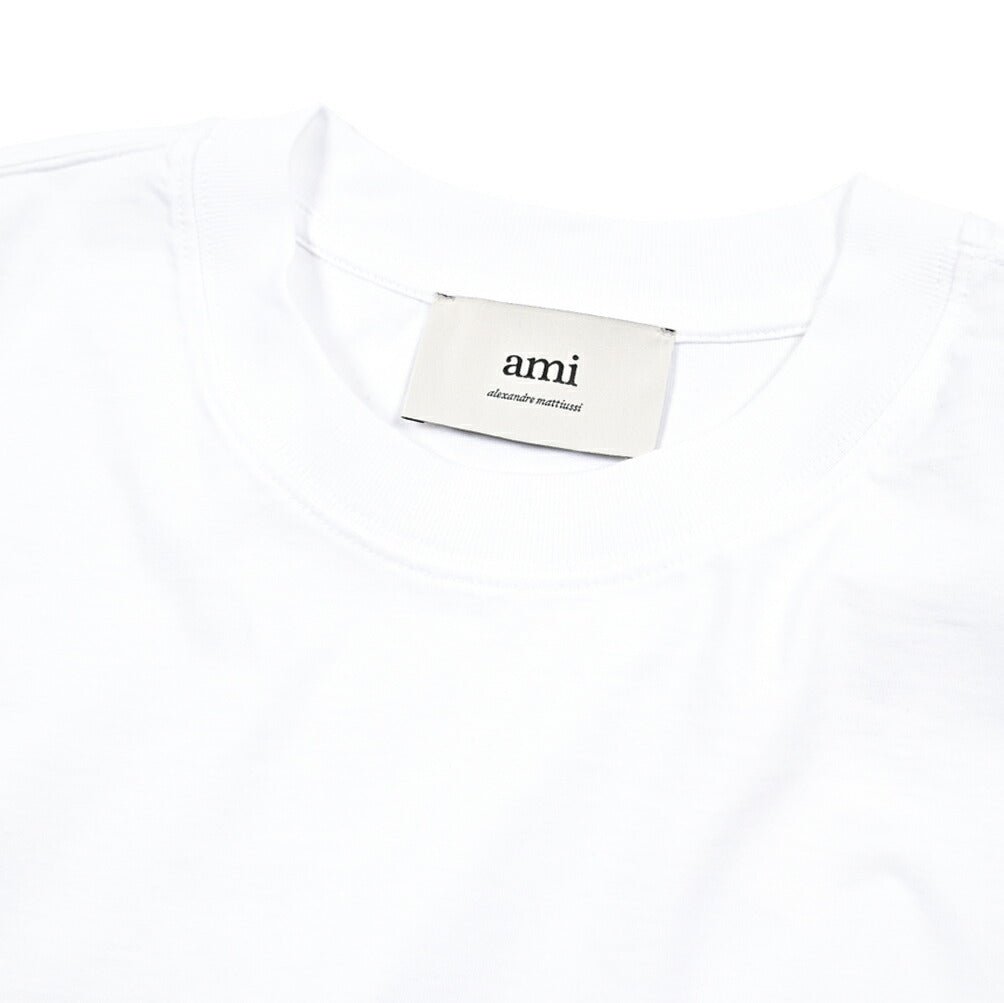 25 - 26AW AMI PARIS コットン100% ワンポイントロゴ長袖 Tシャツ｜426494 - S｜GUARDAROBA MILANO OFFICIAL STORE