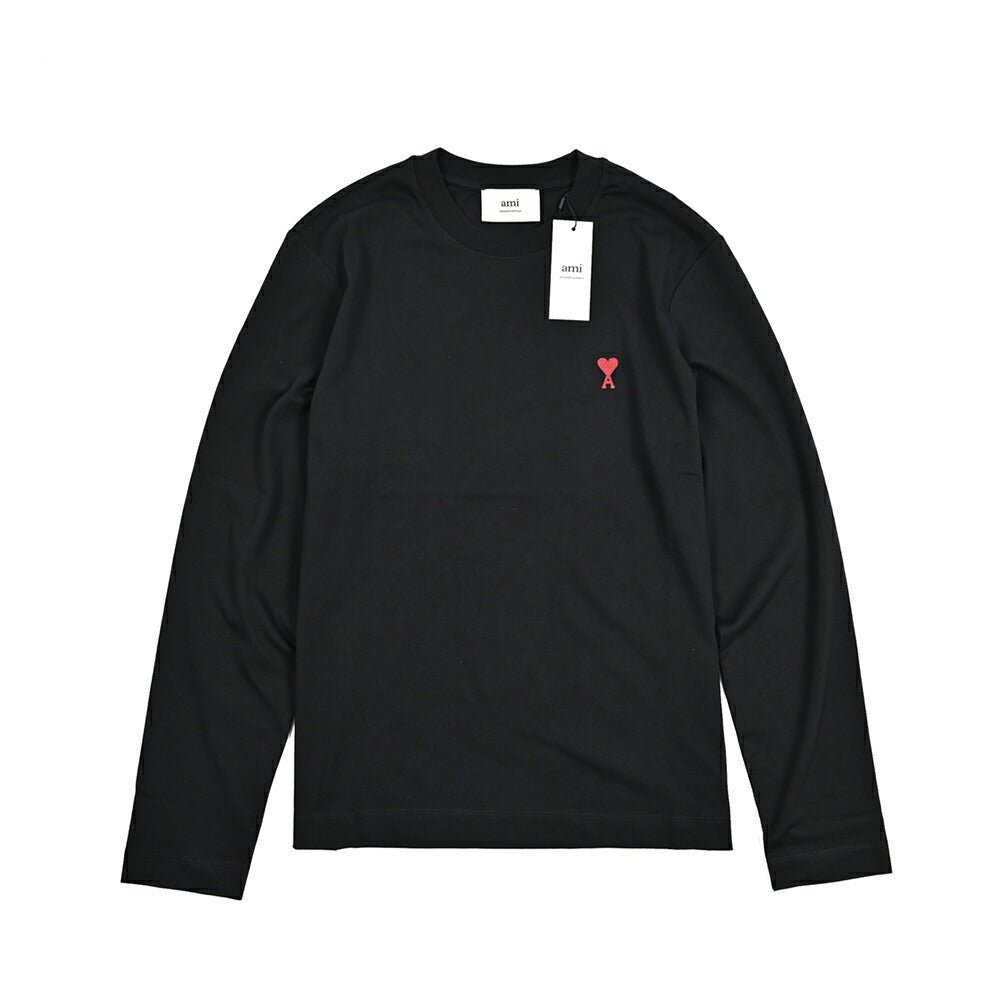 25 - 26AW AMI PARIS コットン100% ワンポイントロゴ長袖 Tシャツ｜426502 - S｜GUARDAROBA MILANO OFFICIAL STORE