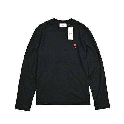 25 - 26AW AMI PARIS コットン100% ワンポイントロゴ長袖 Tシャツ｜426502 - S｜GUARDAROBA MILANO OFFICIAL STORE
