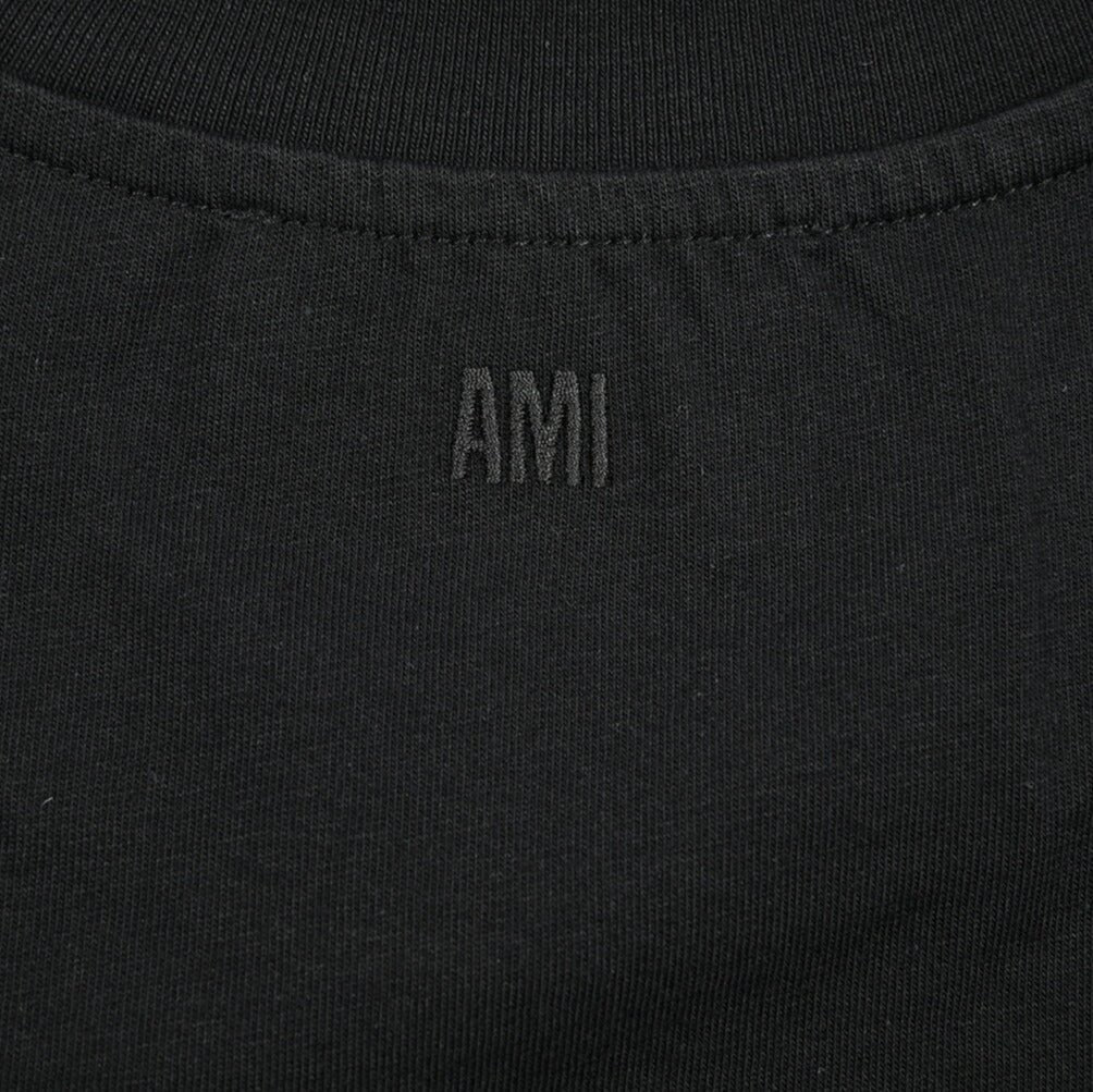 25 - 26AW AMI PARIS コットン100% ワンポイントロゴ長袖 Tシャツ｜426502 - S｜GUARDAROBA MILANO OFFICIAL STORE