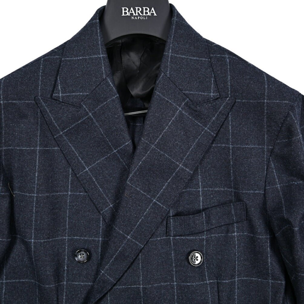 25 - 26AW BARBA ヴァージンウール100% 6Bダブルテーラードスーツ / SUIT SDP｜427480-48｜GUARDAROBA MILANO OFFICIAL STORE