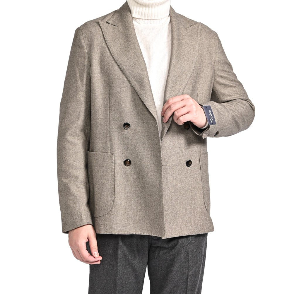 25 - 26AW BARBA コットン混ウール 4Bダブルテーラードジャケット / EASY DP｜427518-44｜GUARDAROBA MILANO OFFICIAL STORE