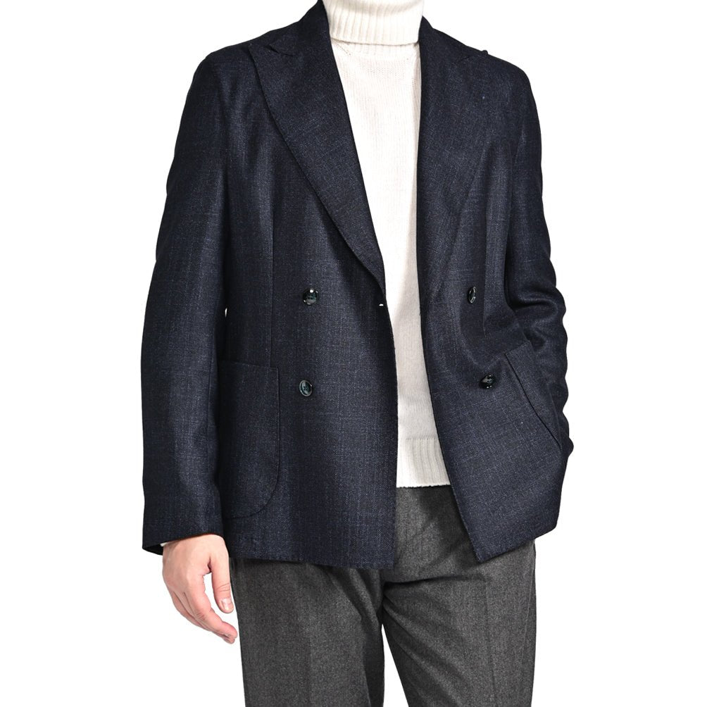 25 - 26AW BARBA シルク混ヴァージンウール 4Bダブル テーラードジャケット / EASY DP｜427549-44｜GUARDAROBA MILANO OFFICIAL STORE