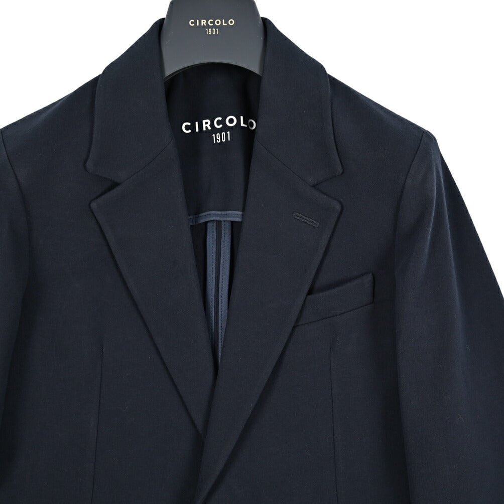 25 - 26AW CIRCOLO 1901 コットンジャージー 2Bシングルテーラードジャケット (セットアップ対応)｜425697 - 44｜GUARDAROBA MILANO OFFICIAL STORE