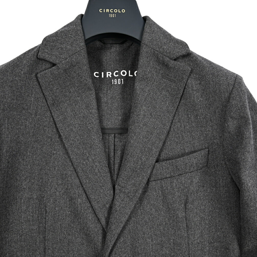 25 - 26AW CIRCOLO 1901 ストレッチウール 2Bシングルイージージャケット｜427147-44｜GUARDAROBA MILANO OFFICIAL STORE